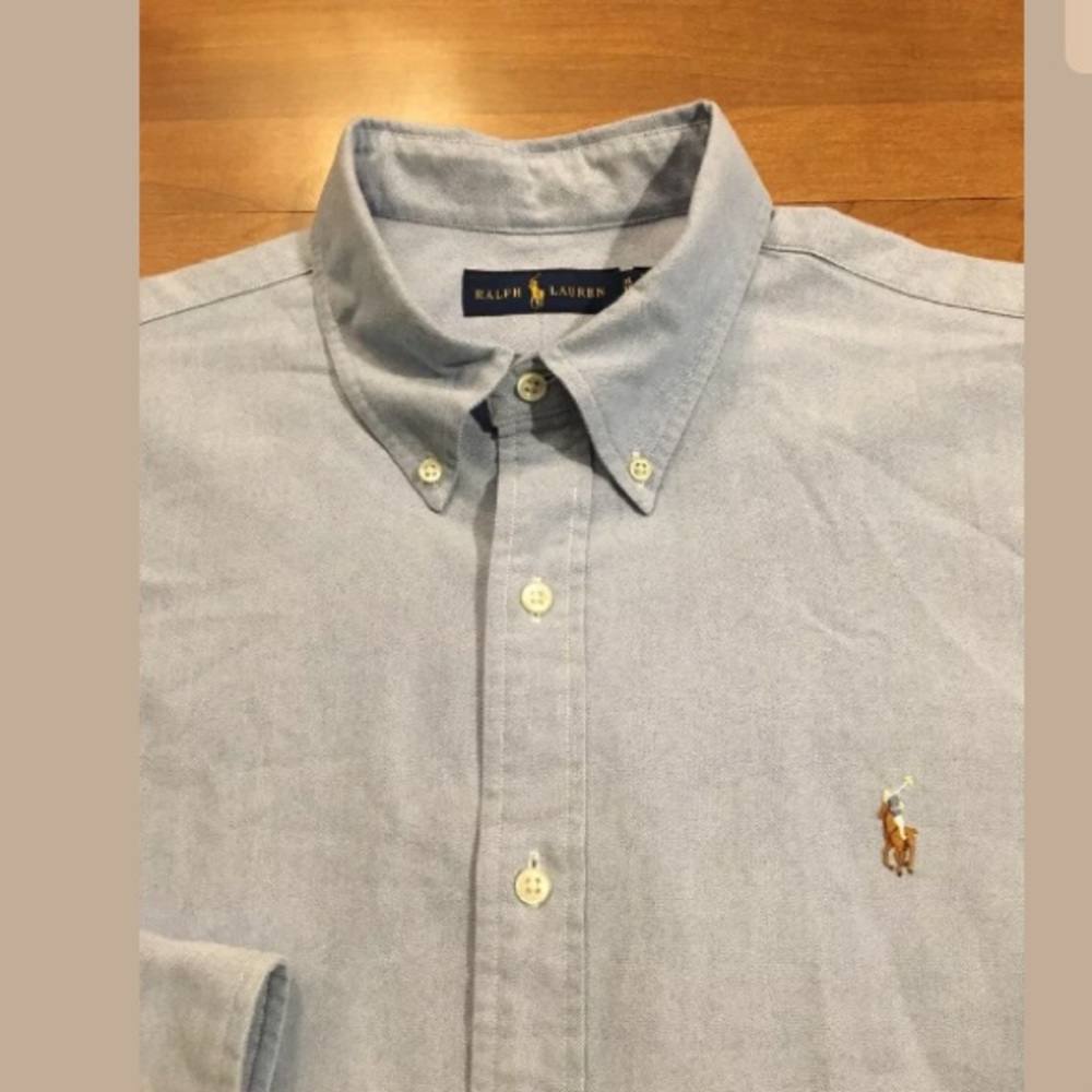 Men’s polo Ralph Lauren blue oxford shirt